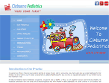 Tablet Screenshot of cleburnepediatrics.com
